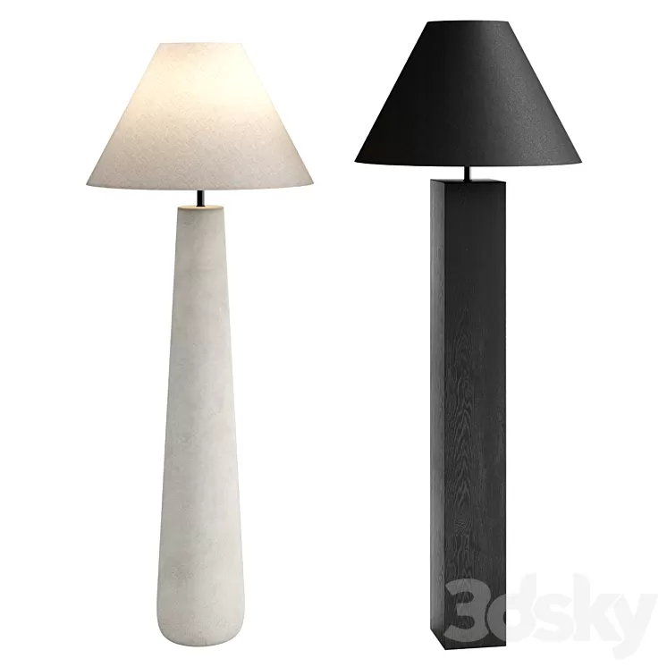 CB2 floor lamp set 2 3D Model