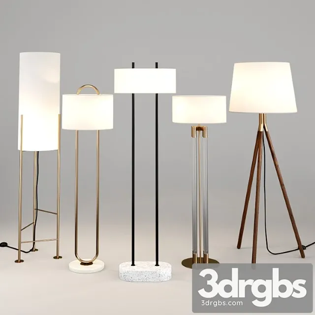Cb2 floor lamp set 3D Model Download