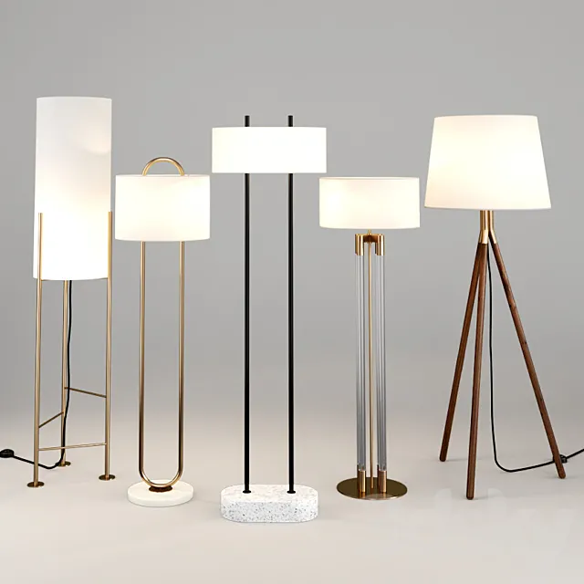 CB2 floor lamp set 3DModel
