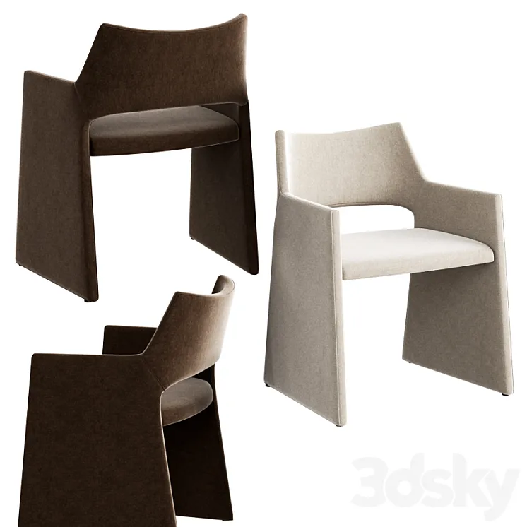 Cb2 Foley Dining Chair 3D Model Free Download