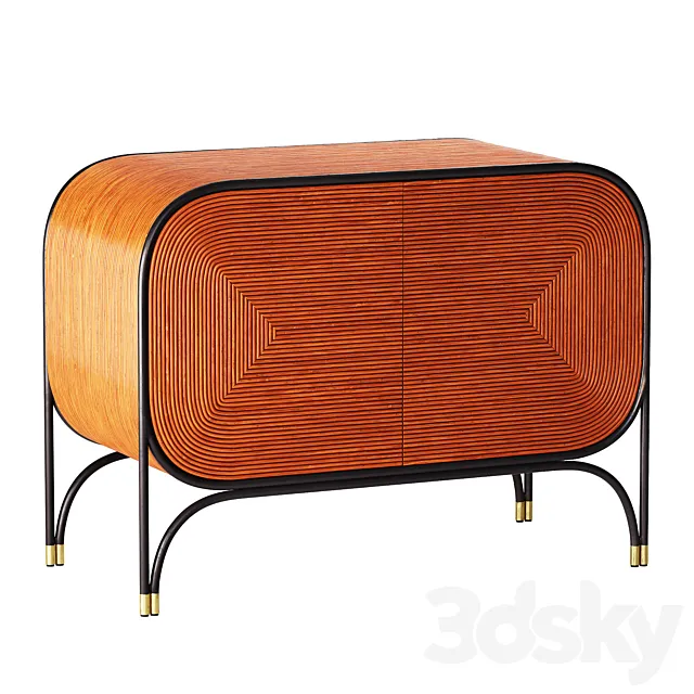 CB2 Gabi Rattan Entryway Cabinet 3DModel CB2 Gabi Rattan Entryway Cabinet 3DModel
