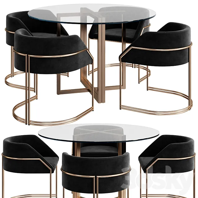 CB2 & Giopagani Dinning Set 3DModel CB2 & Giopagani Dinning Set 3DModel