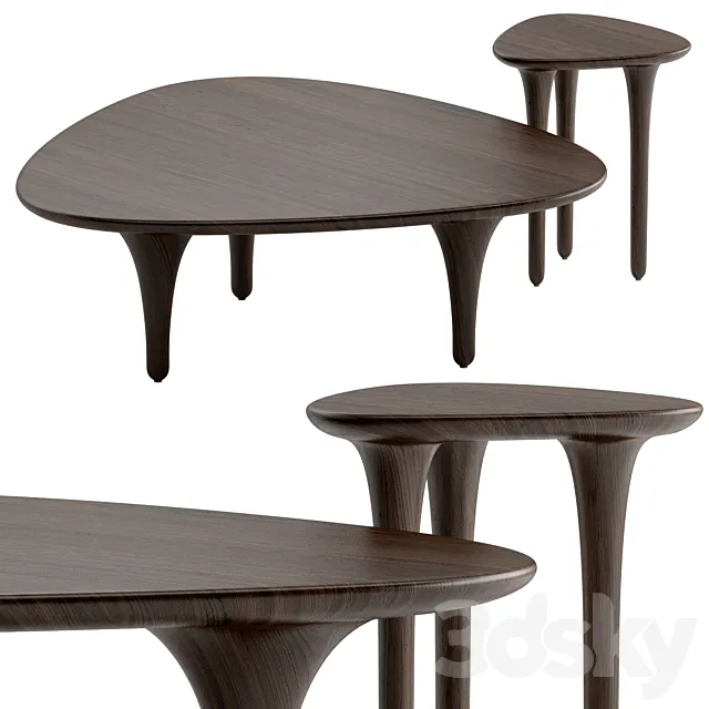 CB2 Macello coffee and side table 3D Model CB2 Macello coffee and side table 3D Model