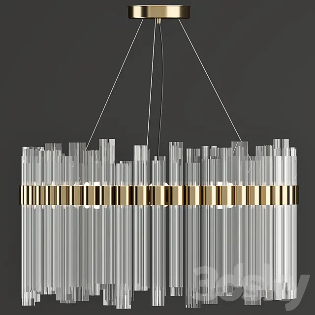 Cb2 Orion Glass Crystal Chandelier 3D Model