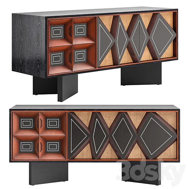 CB2 Paseo Wood Media Credenza 3DModel CB2 Paseo Wood Media Credenza 3DModel
