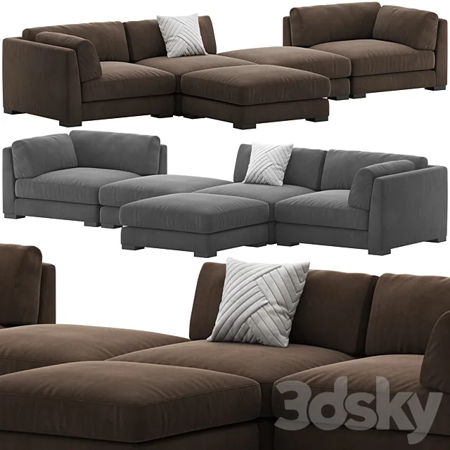CB2 Plazza Sectional Sofa 3D Model CB2 Plazza Sectional Sofa 3D Model