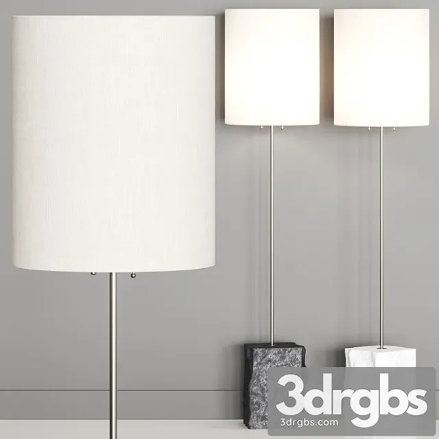 Cb2 Raw Marble Floor Lamp 3D Model Download