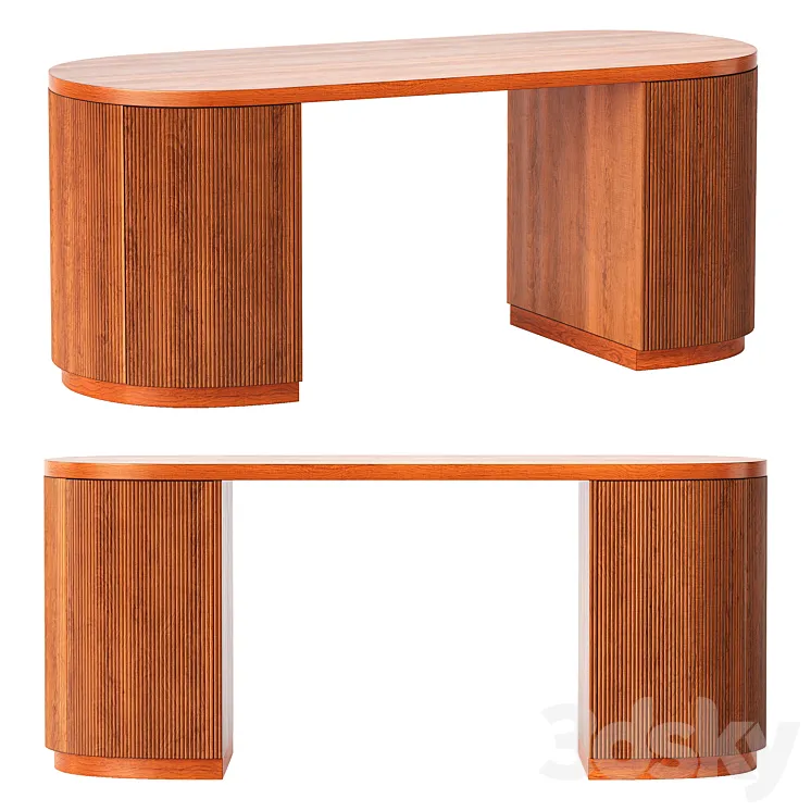 CB2 Reid Oval Desk 3D Model Free Download CB2 Reid Oval Desk 3D Model Free Download