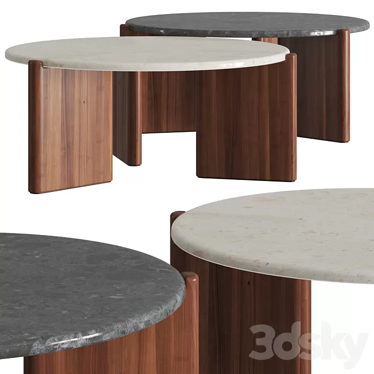 CB2 Santoro Quartz Coffee Tables 3D Model CB2 Santoro Quartz Coffee Tables 3D Model