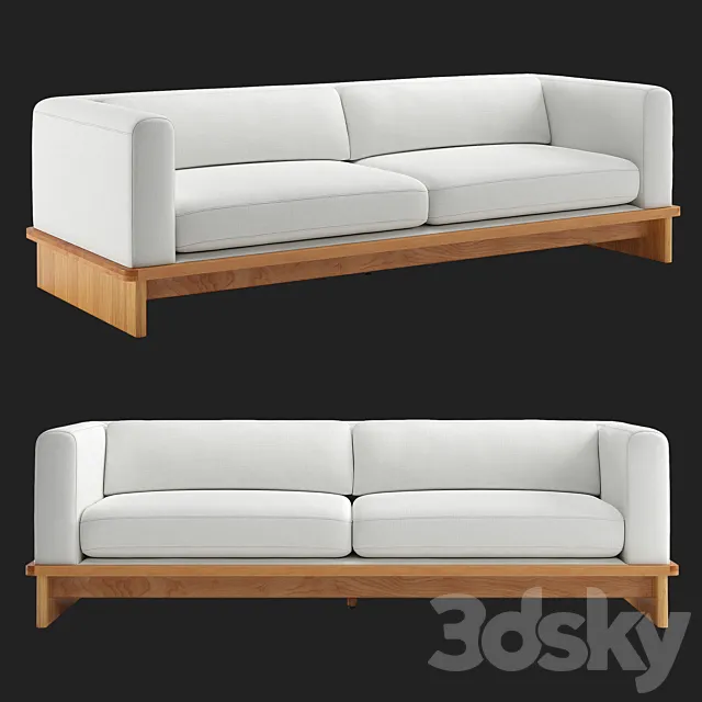Cb2 tablon snow sofa 3DModel
