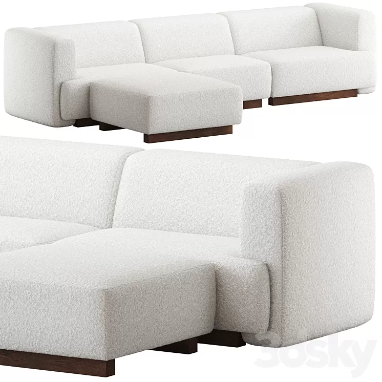 CB2 Terrain Sectional Sofa2 3D Model Free Download