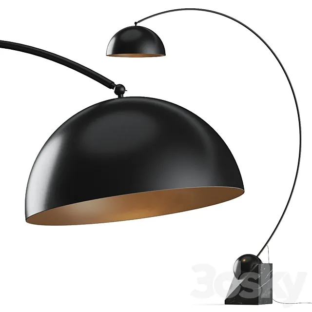 CB2 Venus Black Arc Floor Lamp 3D Model CB2 Venus Black Arc Floor Lamp 3D Model