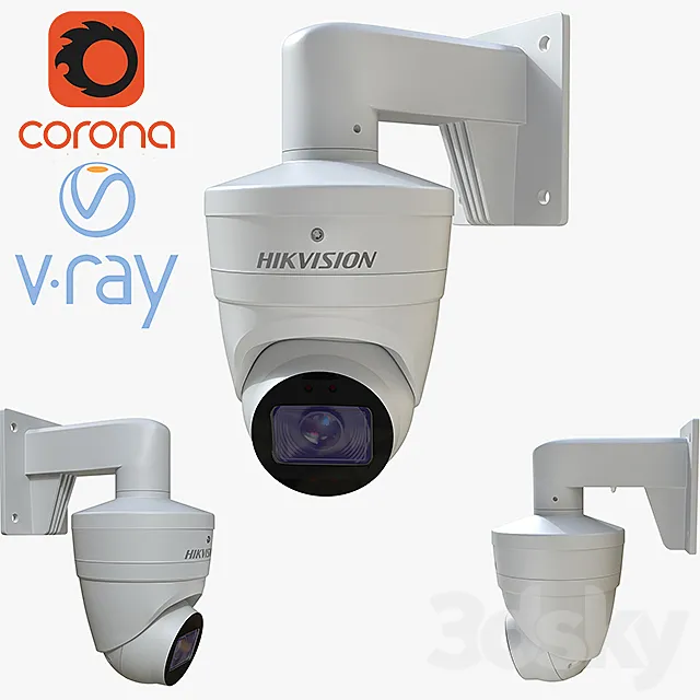 CCTV Surveillance Cameras HikVision 3DModel CCTV Surveillance Cameras HikVision 3DModel