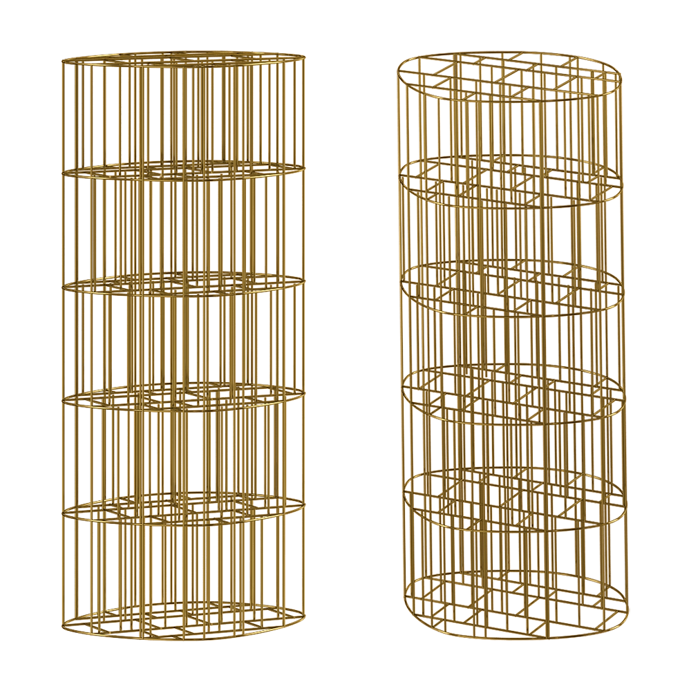 Ceccotti Collezioni – Bookcase Golden Cage 1 3D Model Ceccotti Collezioni – Bookcase Golden Cage 1 3D Model