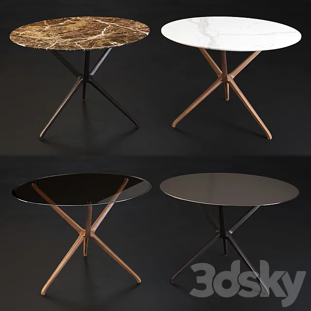Ceccotti Collezioni: Coffee Table – Croix de Bois H53 3D Model Ceccotti Collezioni: Coffee Table – Croix de Bois H53 3D Model