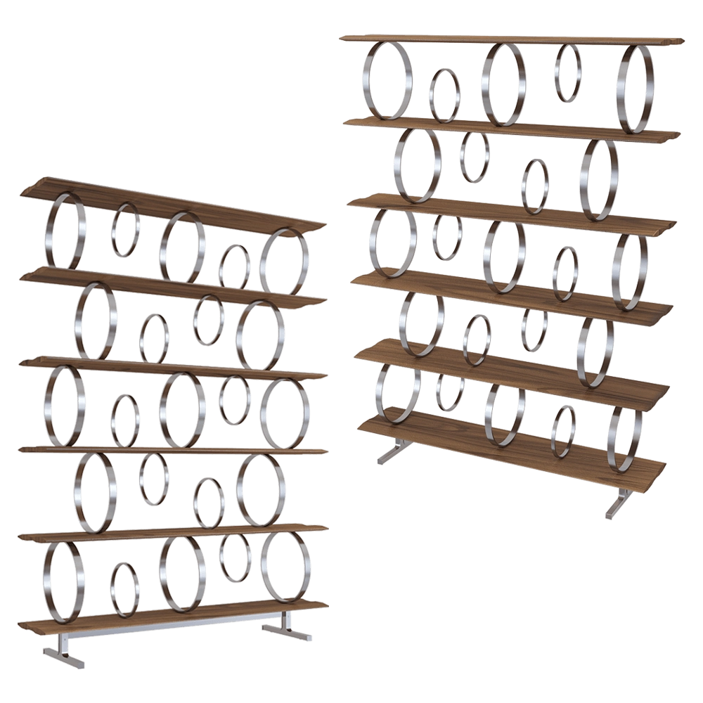 Ceccotti Collezioni – Flying circles bookcase 3D Model Ceccotti Collezioni – Flying circles bookcase 3D Model