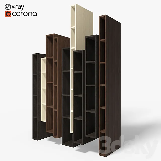 Ceccotti Skyline Bookcase 3D Model