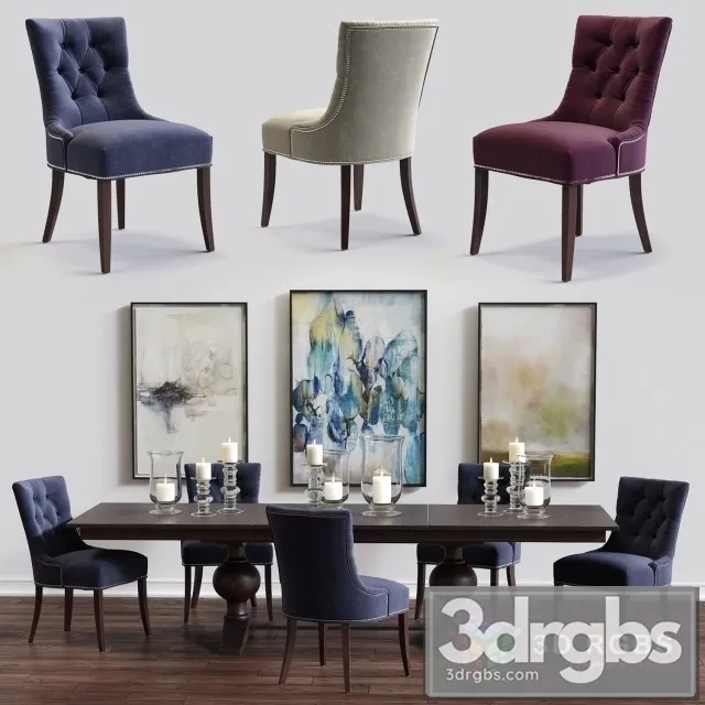 Cecelia Table and Chair 3D Model Download Cecelia Table and Chair 3D Model Download