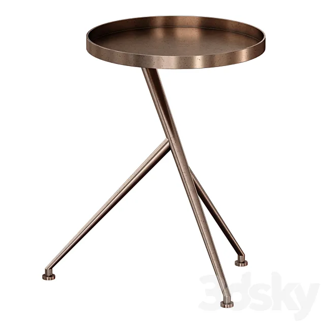 Cecilia Antique Rust Metal Accent Table (Crate and Barrel) 3D Model