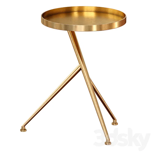 Cecilia Raw Brass Metal Accent Table (Crate and Barrel) 3DModel Cecilia Raw Brass Metal Accent Table (Crate and Barrel) 3DModel