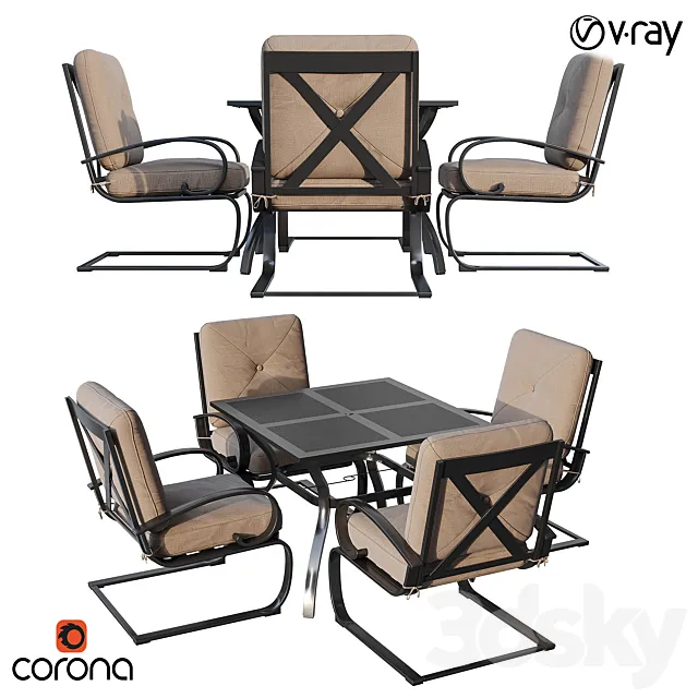 Cedar Creek lounge set 3DModel Cedar Creek lounge set 3DModel