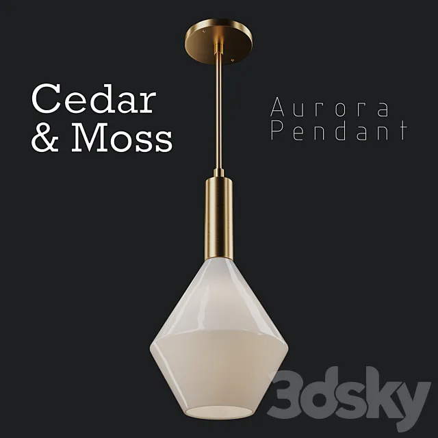 Cedar & Moss Aurora Pendant 3D Model Cedar & Moss Aurora Pendant 3D Model