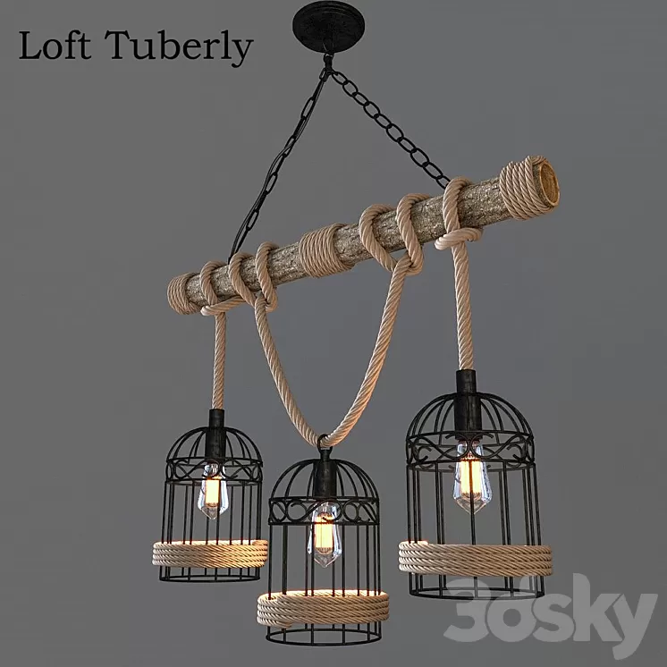 Ceiling chandelier Loft Tuberly 3D Model