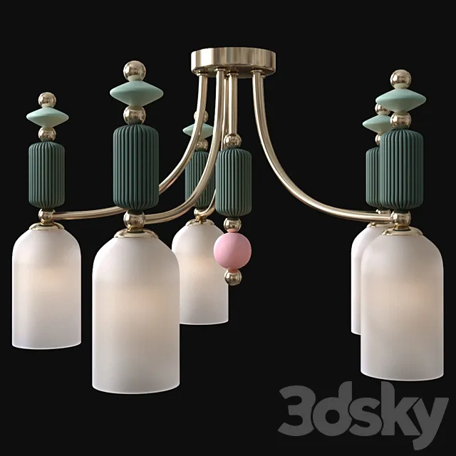 Ceiling chandelier Odeon Light 4861 _ 5C CANDY 3D Model