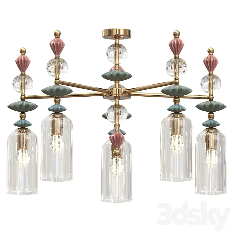 Ceiling chandelier Odeon Light Bizet 3D Model Free Download