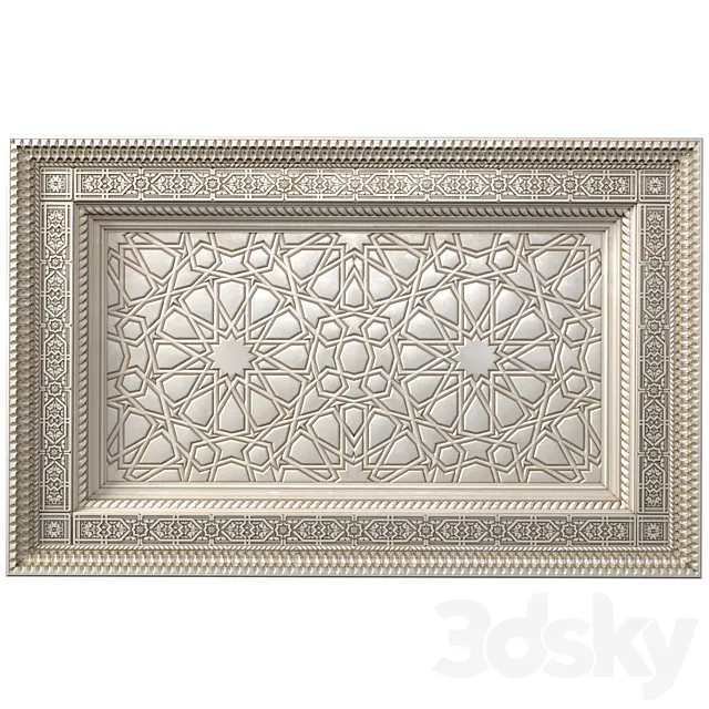 Ceiling in oriental style. Arabic classical ceiling. Arabic Classic Ceiling Set 3D Model Ceiling in oriental style. Arabic classical ceiling. Arabic Classic Ceiling Set 3D Model