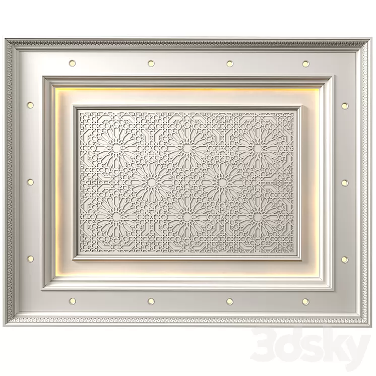 Ceiling in oriental style. Arabic decorative ceiling.Oriental Eastern Ceiling Classic 3D Model Free Download Ceiling in oriental style. Arabic decorative ceiling.Oriental Eastern Ceiling Classic 3D Model Free Download