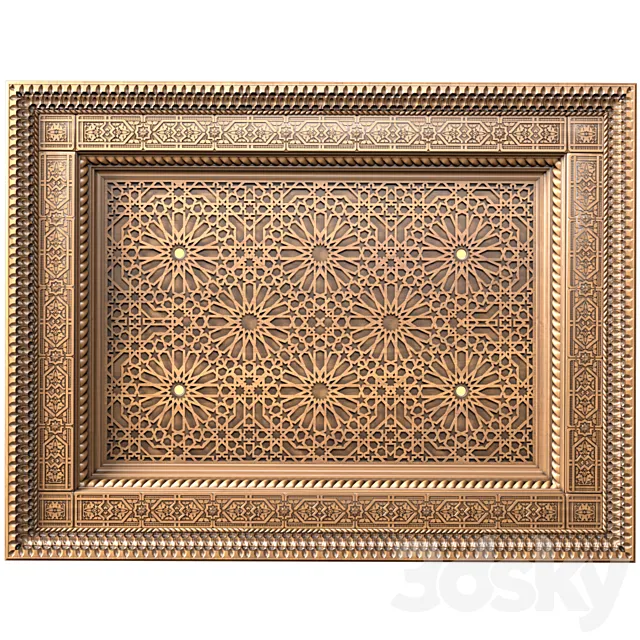 Ceiling in oriental style .Arabic Majlis Ceiling .Islamic Ceiling Eastern Set 3D Model Ceiling in oriental style .Arabic Majlis Ceiling .Islamic Ceiling Eastern Set 3D Model