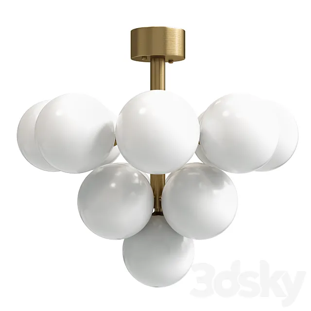 Ceiling lamp Markslojd Merlot Brass_Black 3D Model