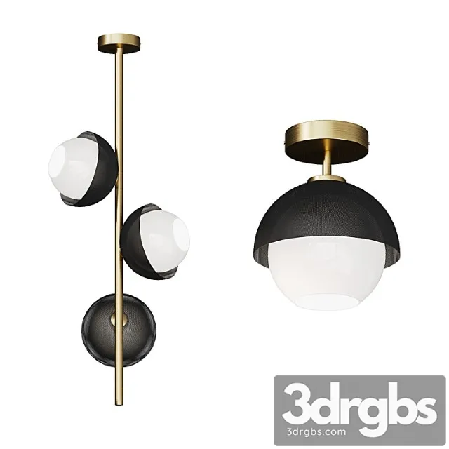 Ceiling lamp with metal frame craig 3D Model Download