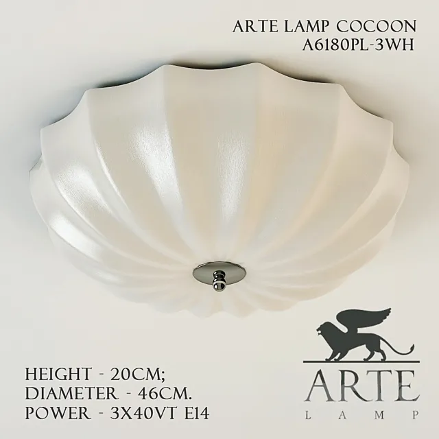 Ceiling light Arte Lamp A6180PL-3WH Cocoon 3DModel