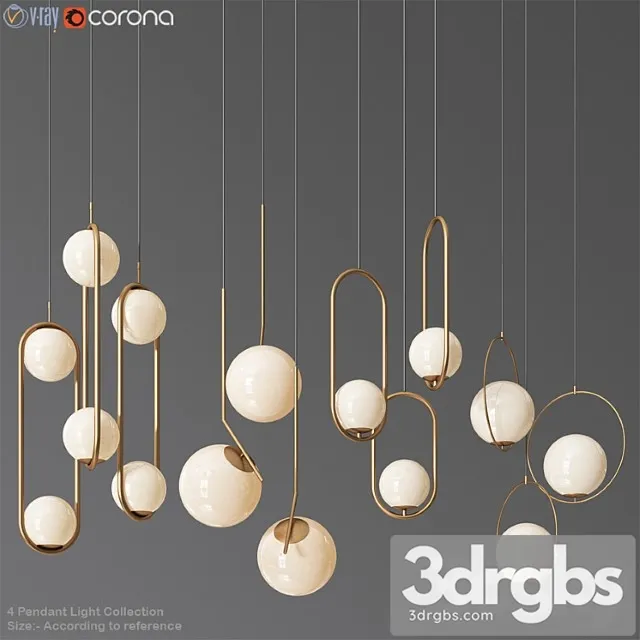 Ceiling Light Collection 3 4 Type 3D Model Download - 3DSKY Decor Helper