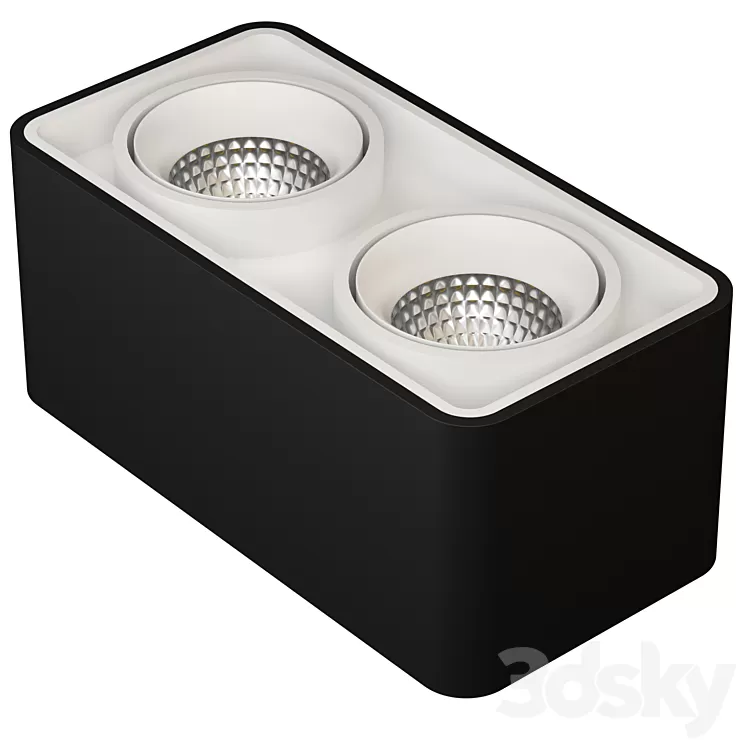 Ceiling light "Cubo Duo BW" 3D Model