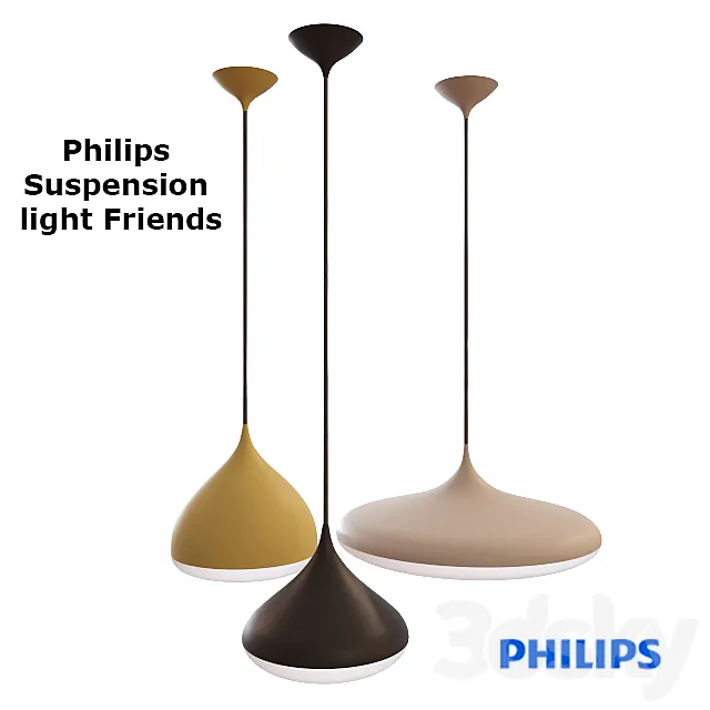 Ceiling lighting Philips Suspension light friends 3D Model