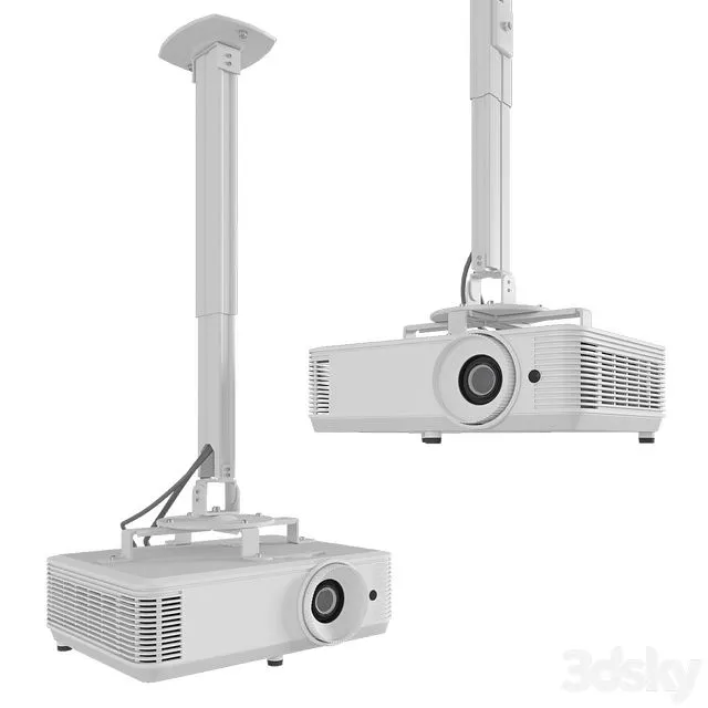 Ceiling mounted projector 3D Model