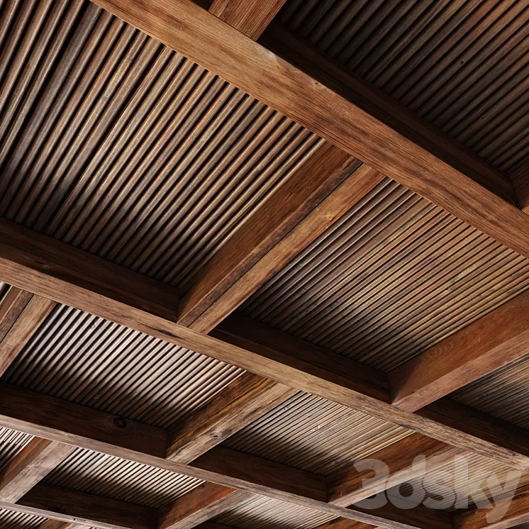 Ceiling on beams No. 8 3D Model Free Download