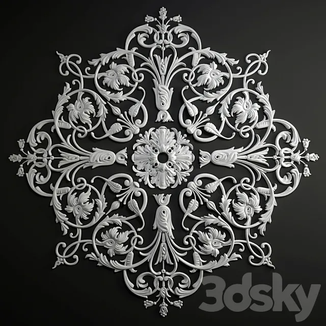 Ceiling outlet outlet 37 D-1200 mm Remstrodekor 3D Model Ceiling outlet outlet 37 D-1200 mm Remstrodekor 3D Model
