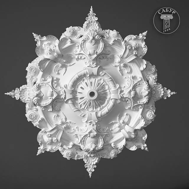 Ceiling outlet P113 Sabur decor 3D Model Ceiling outlet P113 Sabur decor 3D Model