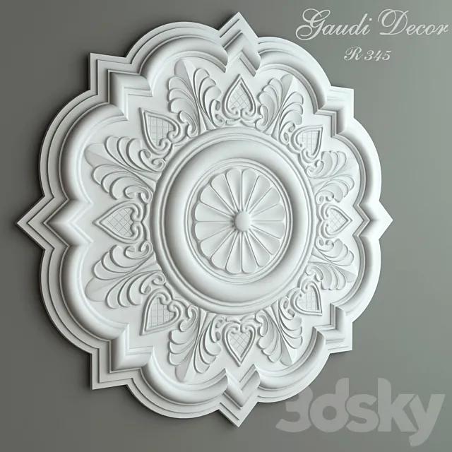 Ceiling rosette “Gaudi Decor” 3D Model