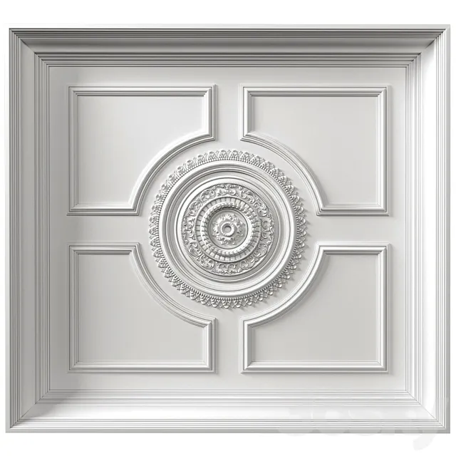 Ceiling set classic style.Classic coffered ceiling 3D Model Ceiling set classic style.Classic coffered ceiling 3D Model