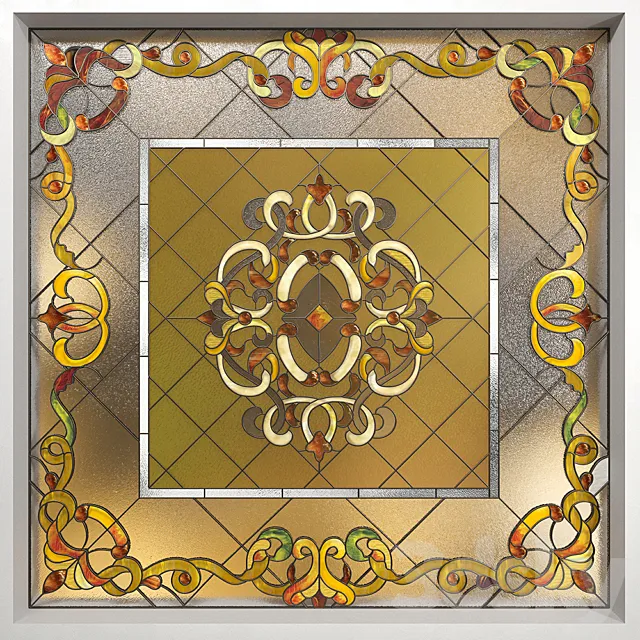 Ceiling stained glass 3DModel Ceiling stained glass 3DModel