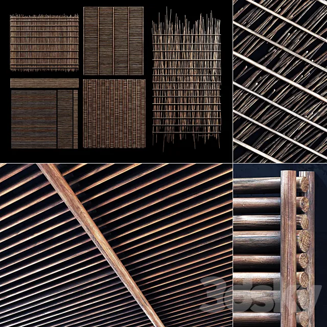 Ceiling straight thick branch n1 3D Model