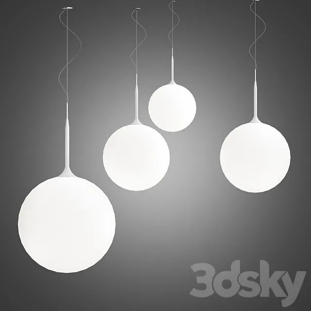 Ceiling suspended ceiling lamp Castore 14 sospensione 3DModel