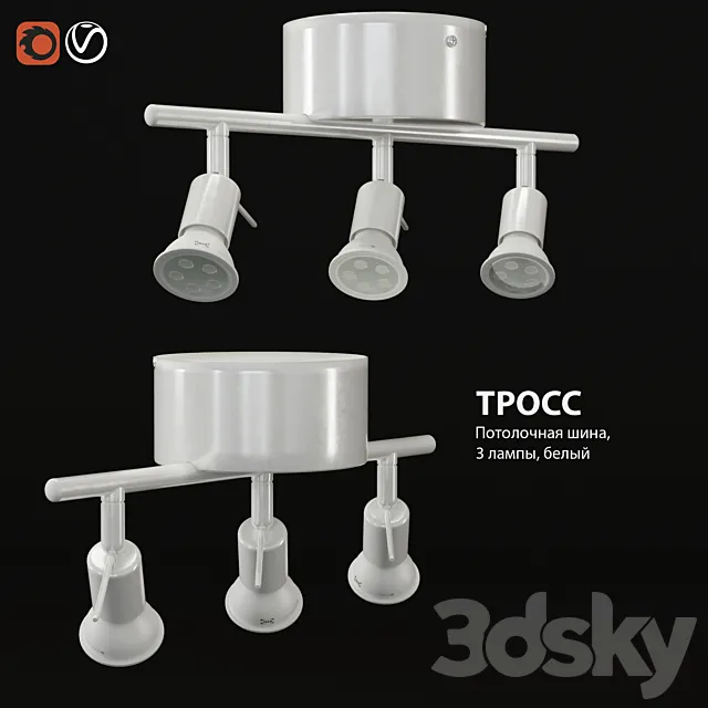 Ceiling tire IKEA TROSS 3D Model