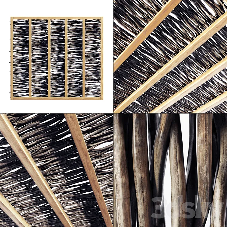 Ceiling wood old sang branch n1 \/ The ceiling of the branches of driftwood 3D Model Free Download