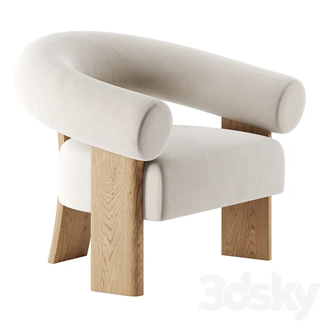 CELESTE ACCENT CHAIR by Lulu and Georgia 3D Model CELESTE ACCENT CHAIR by Lulu and Georgia 3D Model